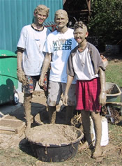 Making adobe bricks